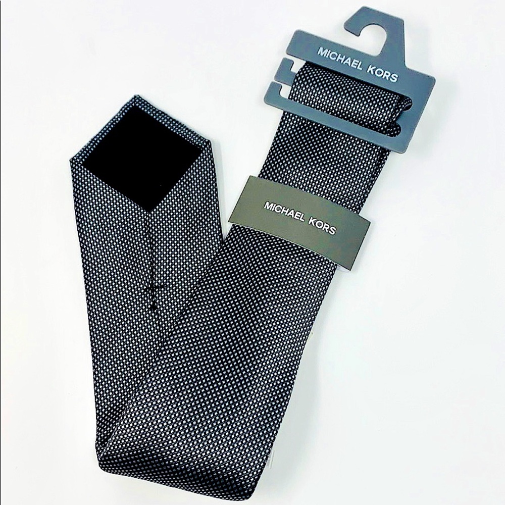 Brand NWT Michael Kors Furn Black Necktie Ties